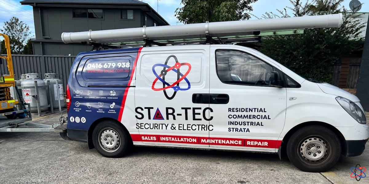 Electrician van from STAR-TEC, showcasing professional services for thorough inspections and system assessments.